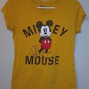 Orange Mickey mouse shirt
